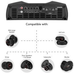 Taramps Smart 5 Monoblock Amplifier 5000 Watts Rms Multi-Impedance Technology 1~2 Ohms 12.6VDC Output Power, Subwoofer Amp Car