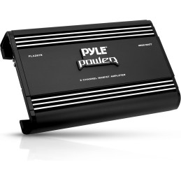 Pyle 2 Channel Car Stereo Amplifier - 4000W Dual Channel Bridgeable High Power MOSFET Audio Sound Auto Small Speaker Amp Box w/