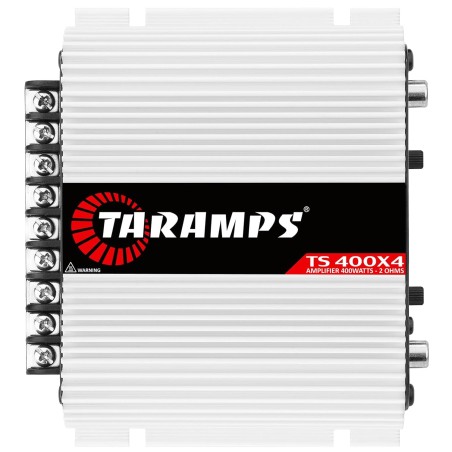 Taramps TS 400x4 400 watts RMS 4 Channels Full Range Car Audio Amplifier, 2 Bridged Channels, RCA Input Class D, Output Power,