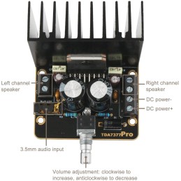 DollaTek Car Stereo-Verstärkerplatine, 30W + 30W Klasse AB Car-Audio-Verstärker 2.0 Zweikanal-Gold-Stereoverstärkerplatine