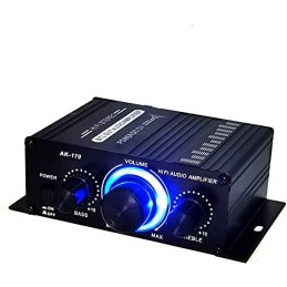 12V 400W Aluminium HiFi Audio Verstärker Auto Stereo Mini Power Amplifier, Stereo-Audioverstärker für Heimautos, Motorräder