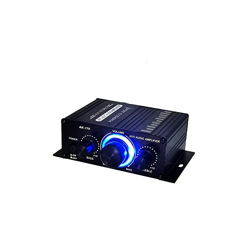 12V 400W Aluminium HiFi Audio Verstärker Auto Stereo Mini Power Amplifier, Stereo-Audioverstärker für Heimautos, Motorräder