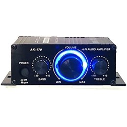 12V 400W Aluminium HiFi Audio Verstärker Auto Stereo Mini Power Amplifier, Stereo-Audioverstärker für Heimautos, Motorräder