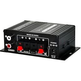 12V 400W Aluminium HiFi Audio Verstärker Auto Stereo Mini Power Amplifier, Stereo-Audioverstärker für Heimautos, Motorräder