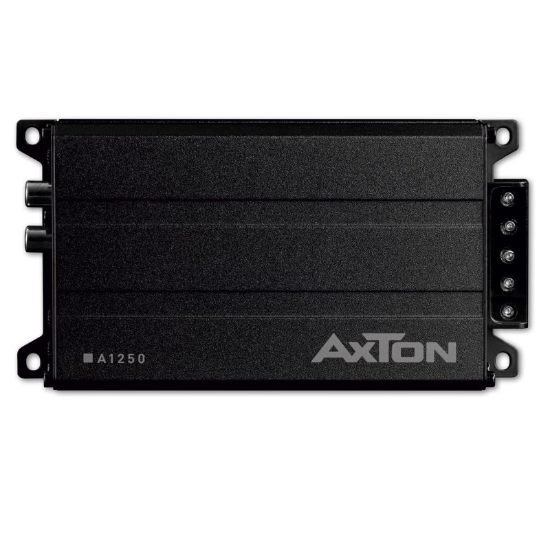 AXTON A1250 – ultra kompakter digitaler Mono Verstärker für Autos und Reisemobile, Mini 1-Kanal Bass Endstufe mit High-Level