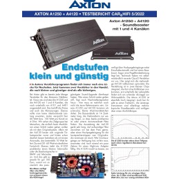 AXTON A1250 – ultra kompakter digitaler Mono Verstärker für Autos und Reisemobile, Mini 1-Kanal Bass Endstufe mit High-Level