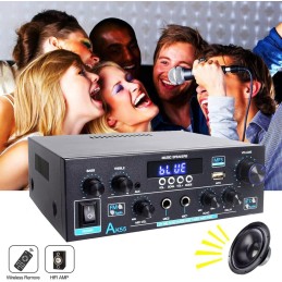 AK55 HiFi-Verstärker Stereo Amplifier Bluetooth 5.0 Power Amplifier 2 Kanal Verstärker 70W X 2 Audio Verstärker Receiver Digital