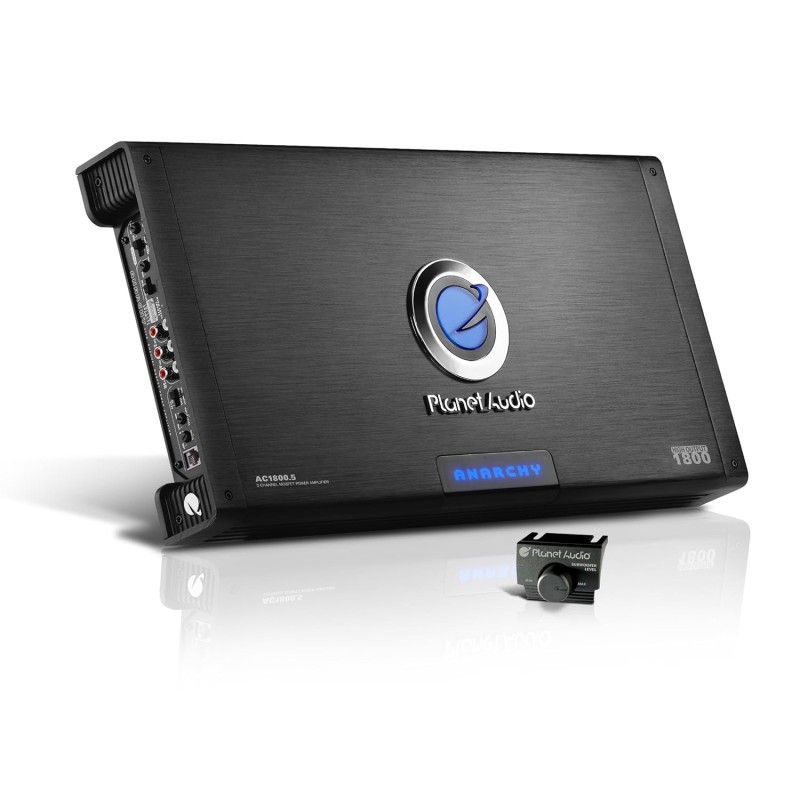 Planet Audio AC1800.5 5 Channel Car Amplifier - 1800 Watts, Full Range, Class A B, 2-4 Ohm Stable, MOSFET Power Supply,