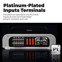 NVX VAD11005 5-Channel Class D Amplifier 2200W Max, 1100W RMS High Power, 2/4-ohm Stable, High/Low Pass X-Over, Bass Boost,