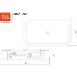 JBL Club A5055 5-Kanal Endstufe Auto - KFZ Autoradio Verstärker 4 x 50 Watt RMS + 1 x 500 Watt RMS für Auto Lautsprecher &