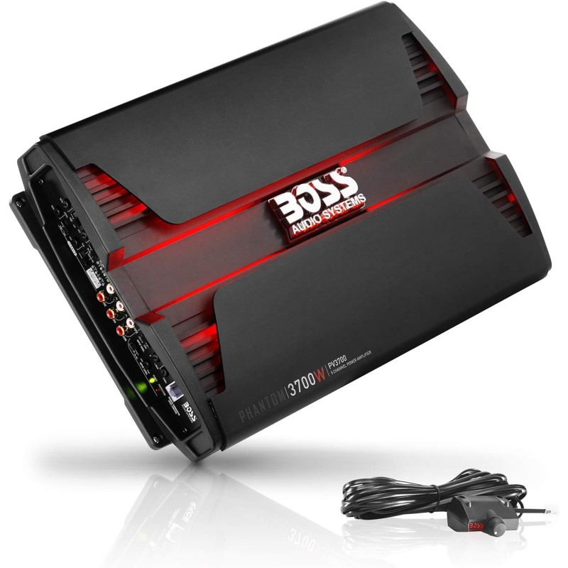 BOSS Audio Systems PV3700 5 Channel Car Stereo Amplifier – 3700 High Output, 5 Channel, 2/4 Ohm Stable, Low/High Level Inputs,