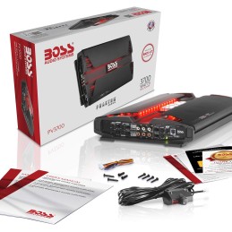 BOSS Audio Systems PV3700 5 Channel Car Stereo Amplifier – 3700 High Output, 5 Channel, 2/4 Ohm Stable, Low/High Level Inputs,