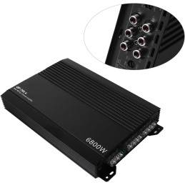 Keenso Channel Amplifier, Car Stereo Amplifier 4 Channel Aluminum Alloy High Heat Dissipation Power Amp for Car Speakers