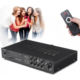 KEESUNG HiFi VerstäRker 5 Kanal Digital FM USB Stereo Amplifier, Bluetooth Stereo Audio Stereo Amplifier Digital Stereo