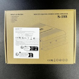 4.1-Kanal Verstärker, 1600W Mini hifi Verstärker, Bluetooth 5.0 für Heimlautsprecher 40W x 4 + Active Subwoofer von 110-240V bis