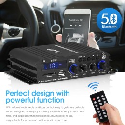 Nobsound HiFi 4.0-Kanal Verstärker Bluetooth Digital Leistungsverstärker für Heim/Auto Bass Audioverstärker Amplifier