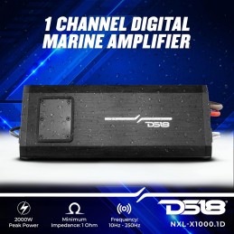 DS18 Hydro NXL-X900.6D 6-Channel Marine Waterproof Amplifier Class D Full-Range @ 4 Ohms 150 x 6 RMS 3000 Watts Peak - Great for