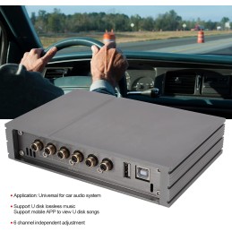 Aramox Car DSP Amplifier 6 Channel High PowerAudio Amplifier HIFI Bluetooth 5.0 10‑15V Universal Audio System