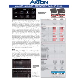 AXTON A594DSP: 4-Kanal Verstärker mit 6 DSP-Kanälen, optischem Eingang, Endstufe verlinkbar, ausgestattet mit Handy