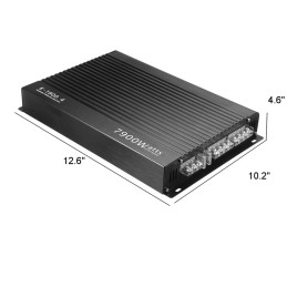 Shkalacar Car Stereo Power Amplifier Class A/B 4-Channel Audio Power Amplifier 7900W High Power Amp. Four-Way 12.0V