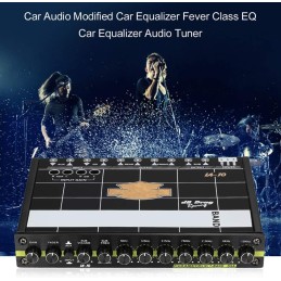 Nikou Graphic Equalizer, Audio Equalizer 12V Car Audio Modified Graphic Equalizer EQ 7 Band Car Audio Stereo Tuner with 3.5mm