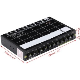 Nikou Graphic Equalizer, Audio Equalizer 12V Car Audio Modified Graphic Equalizer EQ 7 Band Car Audio Stereo Tuner with 3.5mm