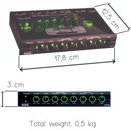 1 Equalizer SOUNDSTORM SSL S4EQ Vorverstärker-Equalizer 4-Band-Frequenzweiche ultraschlank zweifarbige Beleuchtung rot oder