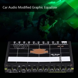 Nikou Graphic Equalizer, Audio Equalizer 12V Car Audio Modified Graphic Equalizer EQ 7 Band Car Audio Stereo Tuner with 3.5mm