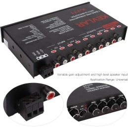 Car Equalizer with 7 Band Graphic Equalizer 7-Band Pre Amp Digital Equalizer Car Audio EQ Car Audio Graphic Equalizer Universal