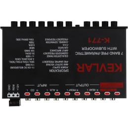 Car Equalizer with 7 Band Graphic Equalizer 7-Band Pre Amp Digital Equalizer Car Audio EQ Car Audio Graphic Equalizer Universal