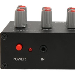 7-Band-Auto-Audio-Equalizer, 3,5-mm-Eingang -Ausgang Eingang 12 DB High Bass-Einstellung Zweikanal-Digital-Equalizer