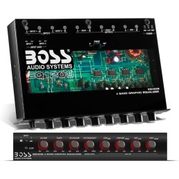 Boss Audio EQ1208 4 Band Amplified Equalizer with Subwoofer Control