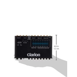 Clarion EQS755 7-Band Car Audio Graphic Equalizer with Front 3.5mm Auxiliary Input, Rear RCA Auxiliary Input and High Level