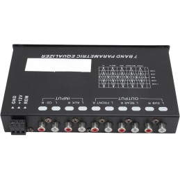 7-Band-Car-Audio-Grafik-Equalizer, Car-Equalizer, Variable Verstärkungseinstellung, CD-AUX-Eingang, Auswahl des Eingangs-EQ für