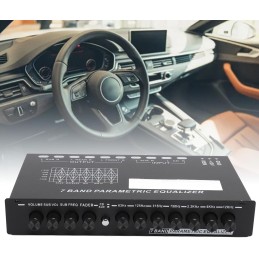 7-Band-Car-Audio-Grafik-Equalizer, Car-Equalizer, Variable Verstärkungseinstellung, CD-AUX-Eingang, Auswahl des Eingangs-EQ für