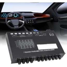 7-Band-Car-Audio-Grafik-Equalizer, Car-Equalizer, Variable Verstärkungseinstellung, CD-AUX-Eingang, Auswahl des Eingangs-EQ für