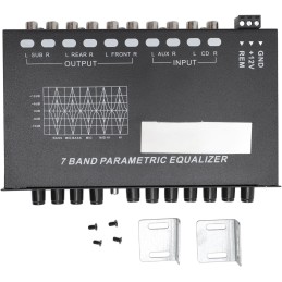 7-Band-Car-Audio-Grafik-Equalizer, Car-Equalizer, Variable Verstärkungseinstellung, CD-AUX-Eingang, Auswahl des Eingangs-EQ für