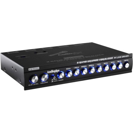 Audiopipe 9 Band Graphic Equalizer with 9 V LINE DRIVER (EQ-909X)