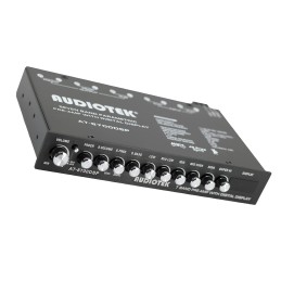 Audiotek 8700DSP 1/2 Din 7 Band Car Audio Equalizer EQ Front, Rear + Sub Output, Up to 7V RMS of Output, Gold-Plated RCA