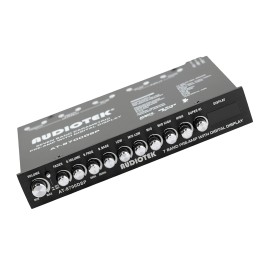 Audiotek 8700DSP 1/2 Din 7 Band Car Audio Equalizer EQ Front, Rear + Sub Output, Up to 7V RMS of Output, Gold-Plated RCA