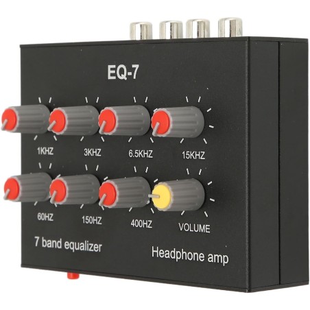 Focket EQ 7 Band Car Audio Graphic Equalizer, 12dB High Bass Anpassung Dual Channel Graphic Equalizer, 3,5 Mm Eingang Car Audio