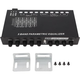 Einstellbarer 5-Band-Car-Audio-Equalizer, Abgestimmter EQ, Crossover-Verstärker, Grafischer Equalizer