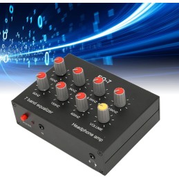 7-Band-Sound-Equalizer, DC5V-12V RCA-Ausgang, 12 DB Hohe Basseinstellung, Digitaler Zweikanal-Equalizer aus Aluminiumlegierung