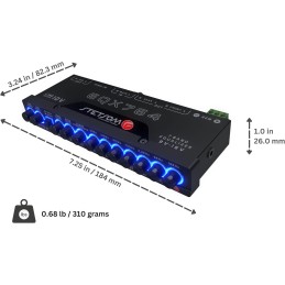 Stetsom EQX764 Graphic Equalizer 7 Band Equalization with 4 Input and 6 Output Channels, Input Channel Selection Switch (MAIN or