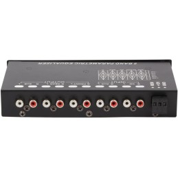 Car Audio Equalizer, 5 Band EQ Tuning Crossover Amplifier Graphic Equalizer, Precise Tuning, CD AUX Input Select Switch, Front