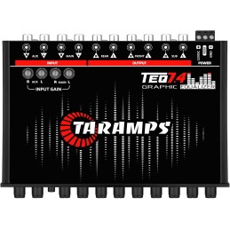 Taramps TEQ 7.4 Stereo 7-band Graphic Equalizer Car Audio Rca Input/Output, Auxiliary Gain, Fader Control 2 Input Channel 3