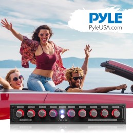 PyleUsa 7 Bands Graphic Equalizer with SUB Volume Adjustable for Subwoofer Channel, Built in Bluetooth for Wireless Music