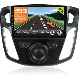 JOYX Android 13 Autoradio Passt für Ford Focus (2012-2017) - [4G+64G] - Eingebaut DSP/Carplay/Android Auto - LED Rückfahrkamera