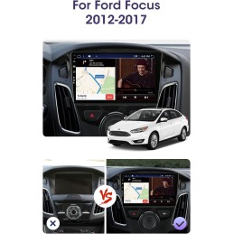 JOYX Android 13 Autoradio Passt für Ford Focus (2012-2017) - [4G+64G] - Eingebaut DSP/Carplay/Android Auto - LED Rückfahrkamera