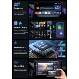 BXLIYER - [8G+256G, 8-Core] - Android 12 IPS Autoradio für Ford S-Max (2007-2008) - Kabellos CarPlay/Android Auto/DSP - LED